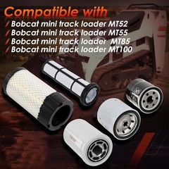 Filter Kit For Bobcat MT52 MT55 MT85 MT100 Mini Track Loaders 6687262 6667352