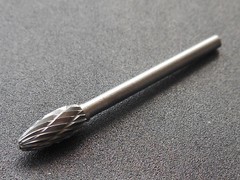 10 pcs 3mm X 5mm Tungsten Carbide Cutting Rotary Burr CNC Engraving Bit H5