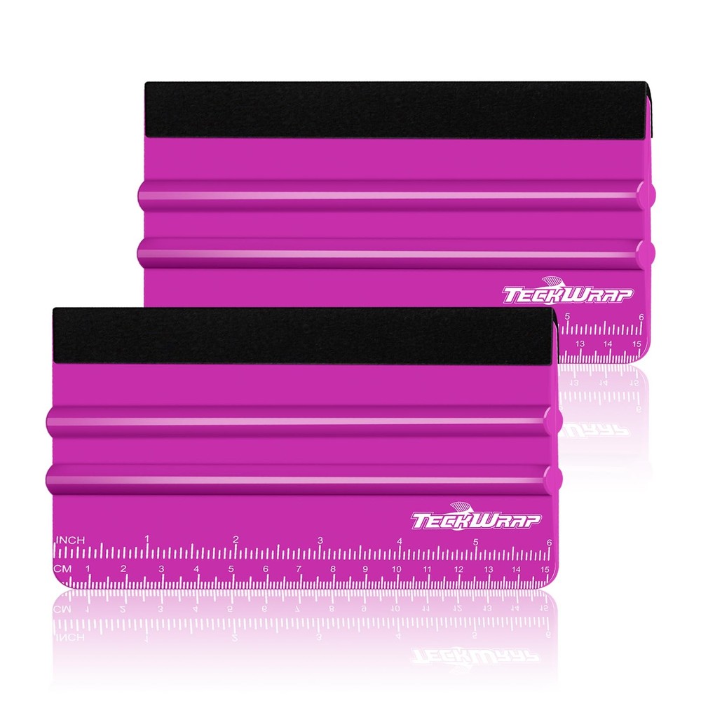 TECKWRAP Professional Felt Squeegee for Vinyl, Pitaya, 2 PCS, 6″x2.9″