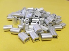 Aluminum Swage crimps/Sleeves for 3/32″ Wire Rope Cable:50,100,200,500 &1000 pcs
