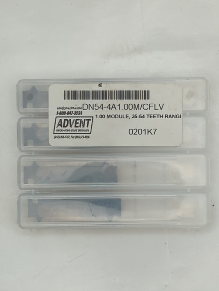 Advent DN54-4A1.00M/CFLV Spline Inserts DIN 5480 1.00 MOD AlTiN 4-Pack New