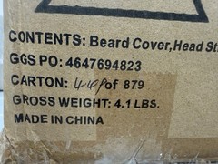 Condor Beard Cover net Head Strap White PK100 1TTV4B Disposable case of 1,000