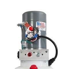 Single Acting Hydraulic Pump For Dump Trailers KTI – 12VDC – 6 Quart Reservoir