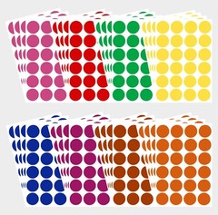 Dot Stickers Round Color Coding Labels 25mm 1 Inch Permanent Adhesive Labels