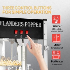 ROVSUN Commercial Popcorn Machine w/16 Oz Kettle, Countertop Popcorn Maker 1600W
