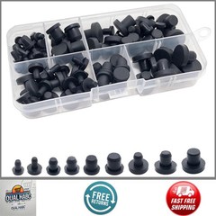 100x Black Silicone Hole Plugs Set 9 Sizes T-Type Caps Heat Resistant Sealing