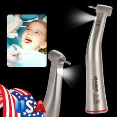 SANDENT 1:5 LED Increasing Contra Angle Handpiece Push Button Fiber Optic Dental