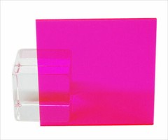 1/4″ (6mm) Pink Fluorescent Acrylic 12″x12″ Cast Plexiglass Sheet AZM Displays