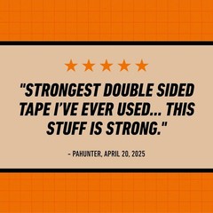 Gorilla Heavy Duty Double Sided Mounting Tape, Black Tape, 1″ X 120″ (Pack of 1)
