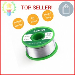 AUSTOR 0.8mm Lead Free Solder Wire with Rosin Core, 100g