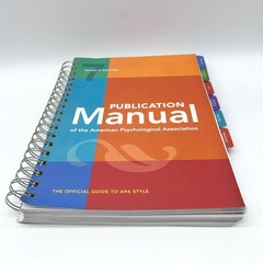 APA Publication Manual 7th Edition Spiral Bound Official Guide with Tabs 2020