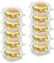 [240 Count] 5″ Containers Clear Hinged Plastic Food Take Out To-Go/Clamshell
