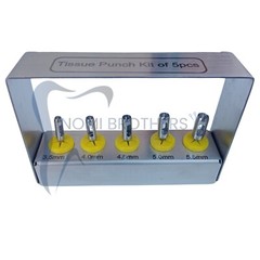 GERMAN Dental Implant Tissue Punch Kit 5pcs set FREE Bur Holder