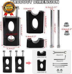 7/8″ Handlebar Risers – 7/8″ 22 Mm Handlebar Mount Clamp Risers for Coleman
