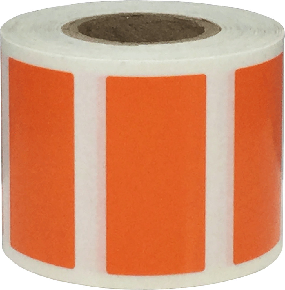 Rectangle Color Stickers | 0.75 x 1.5″ Inch | 500 Pack | Pick One Color