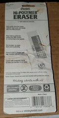 PENTEL HI-POLYMER ERASERS 3 Pack Large Size Eraser LATEX FREE