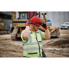 Black Vented Hard Hat – Type 1 Class C, 4-Point Ratcheting Suspension