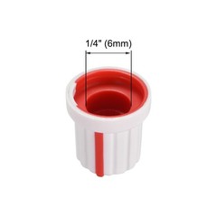 10Pcs 6mm Shaft Hole Knob Effect Pedal Amplifier White Potentiometer Knob Red