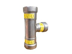 VIEGA MegaPressG 1 in. Press Carbon Steel Tee (Gas Only), 26370