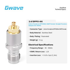 2.4mm Female to GPPO (Mini-SMP) Female Adapter, DC – 50GHz