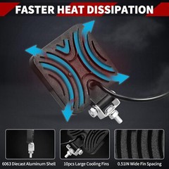 40W LED Work Light Cab Driving Lamp Flood Fit Case IH New Holland Tractor