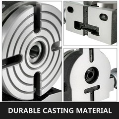VEVOR 6″ 4-Slot Rotary Table for Milling – Horizontal/Vertical Dividing Plates