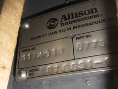 ALLISON CRT 3331-1 TRANSMISSION