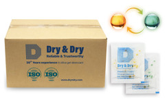 10 gram X 1500 PK “Dry & Dry” Food Grade Orange Indicating Silica Gel Packets