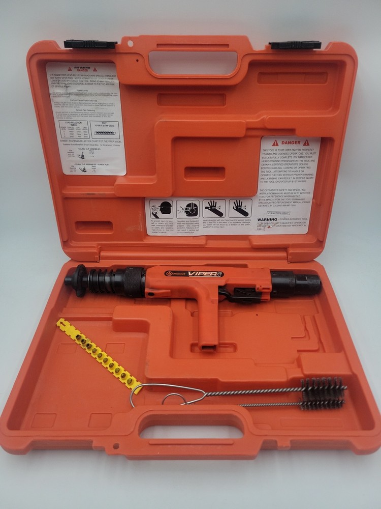 Ramset Viper 0.27 Caliber Powder-Actuated Fastening Tool w/ Hard Case & Brushes