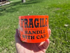2 Rolls of 500 FRAGILE Handle with Care Red 1000 Stickers 3″ × 4″