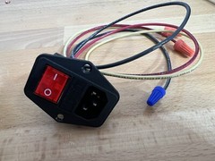 Assembled Power Socket with Fuse and wires Switch 3 Pin IEC320 C14 USA Plug