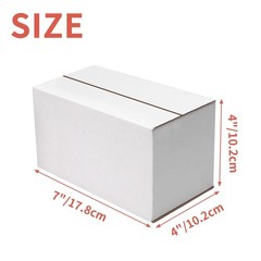 25 Packs Small Shipping Boxes 7x4x4 Inches, White Corrugated Cardboard Box fo…