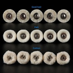 Dental Polishing Brush Wheels Goat Hair/Felt/Cotton Contra Angle RA Latch Type