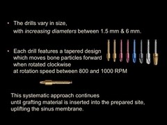 Lateral Window Sinus Elevation Drill Set, with elevator instrument set