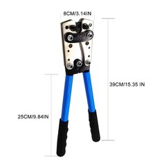 Battery Cable Crimper AWG Kit 10-1/0, Wire Terminal Crimping Tool with 60Pcs
