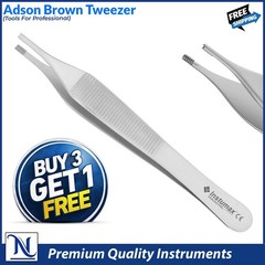 Dental Adson Brown Straight Thumb Tweezers Tissue Forceps Surgical Instruments