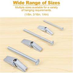 Heavy Duty Hollow Wall Anchors for Drywall Ceiling, Toggle Bolts and Wing Nut