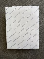 Crane’s Lettra fluorescent white text weight paper 8.5 x 11″ 32 W | 250 Sheets