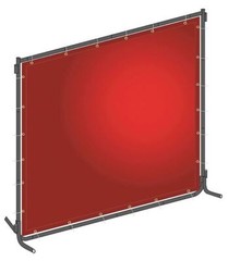 Westward Welding Screen 22RN72 6ft W x 6ft H .014″ Red Transparent PVC 150°F New