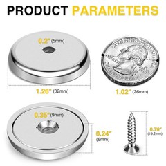 100LB Heavy Duty Neodymium Magnets for Crafting and Hanging – 8 Count