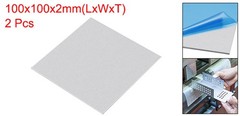 100mm x 100mm x 2mm Rectangle 1060 Aluminum Sheet Flat Metal Plate Stock 2Pcs