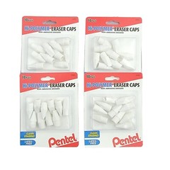 4 PENTEL Hi-Polymer Eraser Caps (10ct) Non Abrasive School Art Craft Latex Free