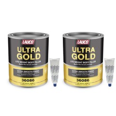 LAUCO Ultra Gold Premium Lightweight Body Filler, Bridges Holes, Water