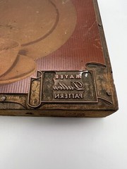 Vintage Mayer China Original Pattern Copper Printers Block Made In Pittsburgh PA