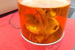 GROTE 8″ Amber Beacon Twin Light Rotating Lamp #7622 Tested Working CAR PLUG IN