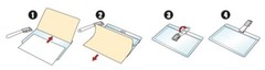 Self Laminating Horizontal ID Cards Adhesive Pouches – 3″ x 4″ – 50/Pack