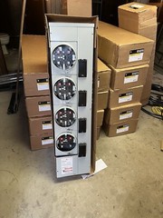 GE 4 Gang Meter Stack TMPR8412R Ringless New In Box Horn Bypass Included