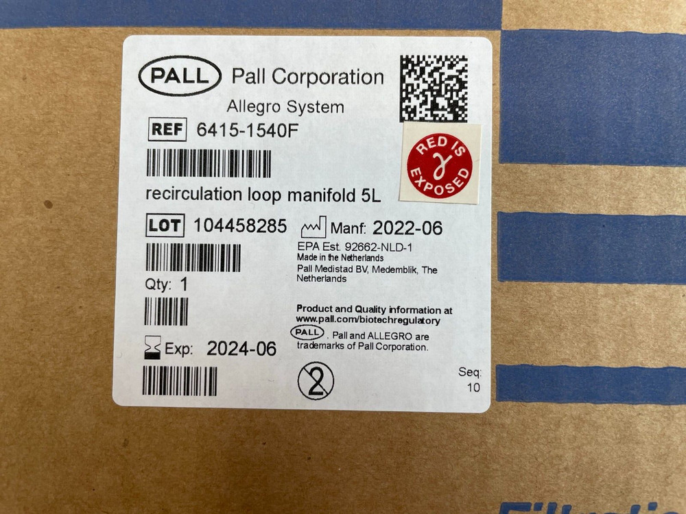 Pall Allegro Recirculation Loop Manifold 5 L Sterile