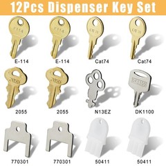12 Pcs Paper Towel and Toilet Paper Dispenser Key Set for Waffle San Ja-mar G…