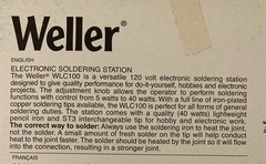 Weller WLC100 Soldering Station 120V 5-40W Medium Duty Up to 900°F